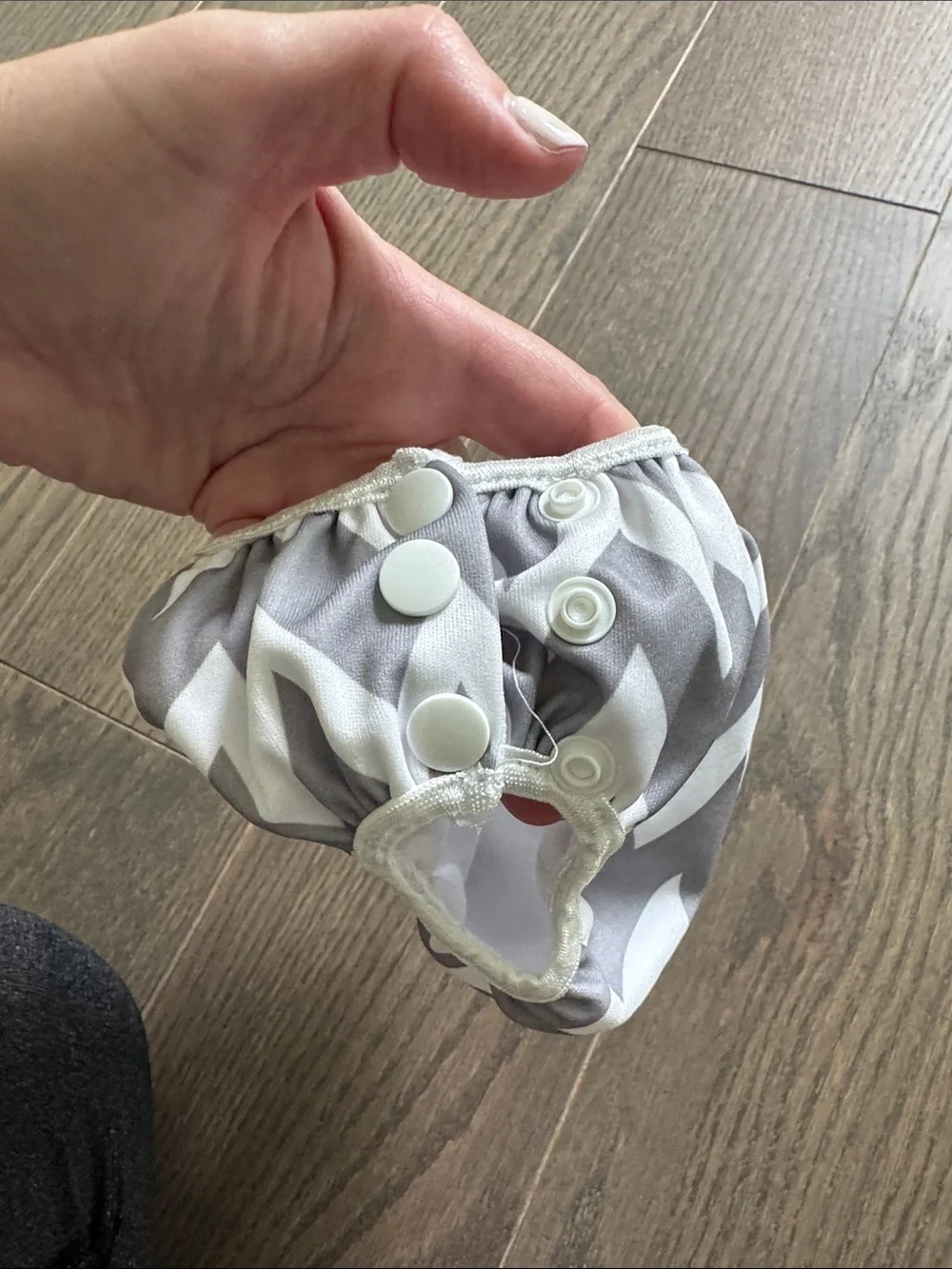 Bumkins Gray Chevron Swim Diaper